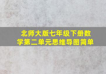 北师大版七年级下册数学第二单元思维导图简单