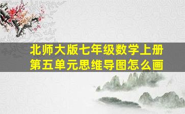 北师大版七年级数学上册第五单元思维导图怎么画