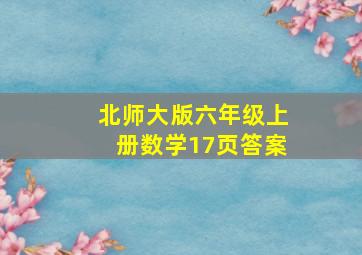 北师大版六年级上册数学17页答案