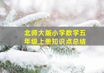 北师大版小学数学五年级上册知识点总结