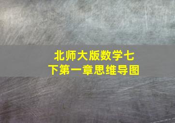 北师大版数学七下第一章思维导图