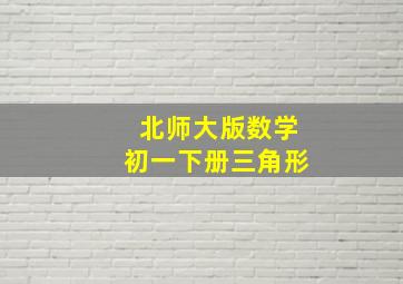 北师大版数学初一下册三角形