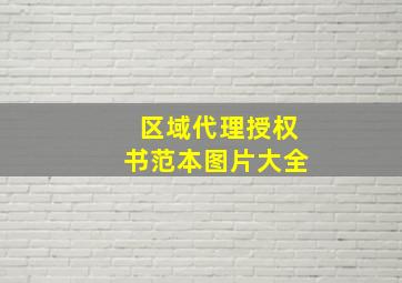 区域代理授权书范本图片大全