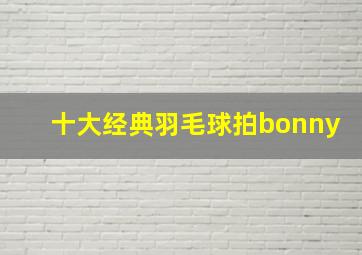 十大经典羽毛球拍bonny