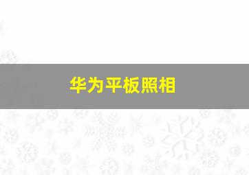 华为平板照相