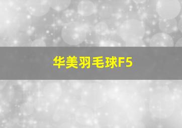 华美羽毛球F5