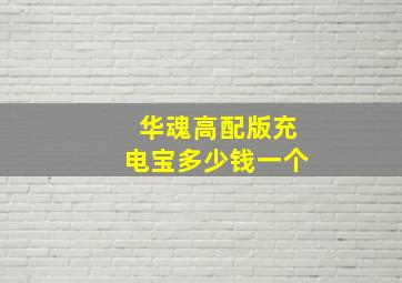 华魂高配版充电宝多少钱一个