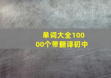 单词大全10000个带翻译初中