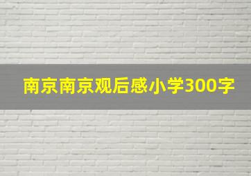 南京南京观后感小学300字