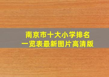 南京市十大小学排名一览表最新图片高清版