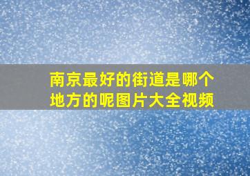 南京最好的街道是哪个地方的呢图片大全视频