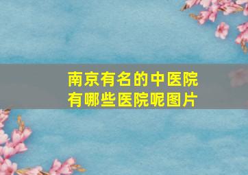 南京有名的中医院有哪些医院呢图片