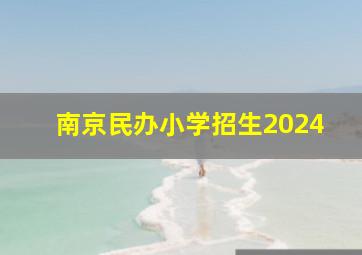 南京民办小学招生2024