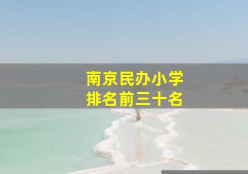 南京民办小学排名前三十名