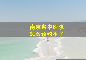 南京省中医院怎么预约不了