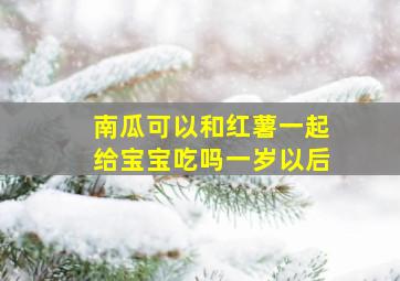 南瓜可以和红薯一起给宝宝吃吗一岁以后