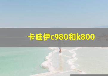 卡哇伊c980和k800