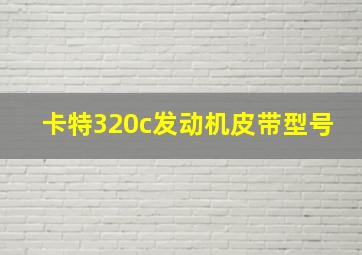 卡特320c发动机皮带型号