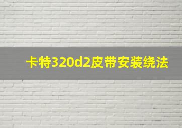 卡特320d2皮带安装绕法