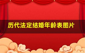 历代法定结婚年龄表图片