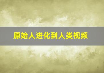 原始人进化到人类视频