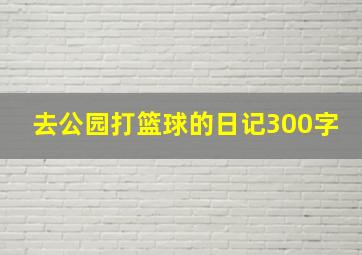 去公园打篮球的日记300字