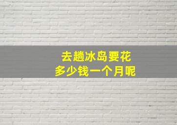 去趟冰岛要花多少钱一个月呢