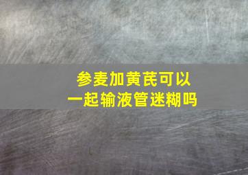 参麦加黄芪可以一起输液管迷糊吗