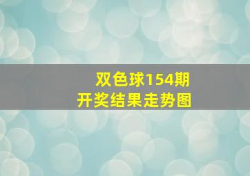 双色球154期开奖结果走势图