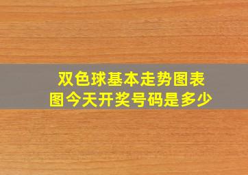 双色球基本走势图表图今天开奖号码是多少