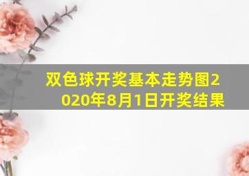 双色球开奖基本走势图2020年8月1日开奖结果