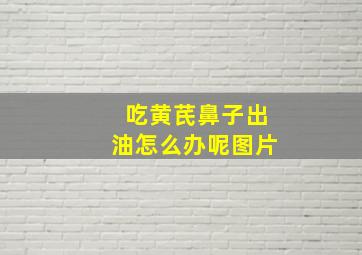 吃黄芪鼻子出油怎么办呢图片