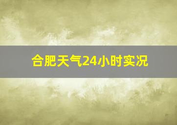 合肥天气24小时实况