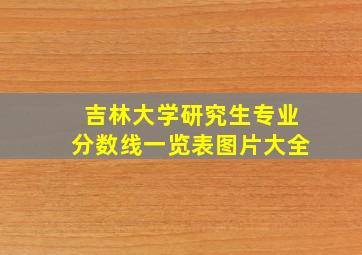 吉林大学研究生专业分数线一览表图片大全