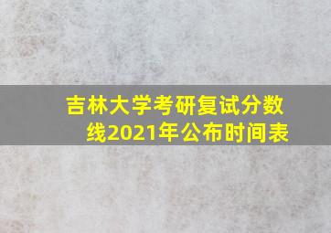 吉林大学考研复试分数线2021年公布时间表