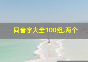 同音字大全100组,两个