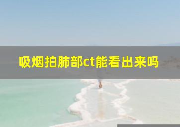 吸烟拍肺部ct能看出来吗