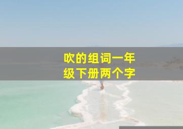 吹的组词一年级下册两个字