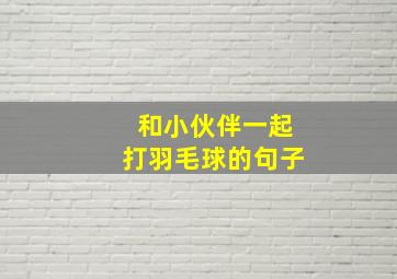 和小伙伴一起打羽毛球的句子