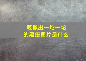 咳嗽出一坨一坨的黑痰图片是什么