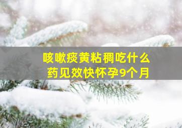 咳嗽痰黄粘稠吃什么药见效快怀孕9个月