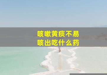 咳嗽黄痰不易咳出吃什么药