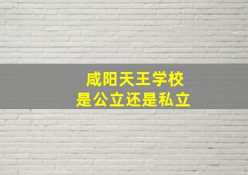 咸阳天王学校是公立还是私立