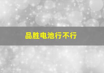 品胜电池行不行