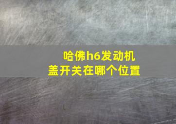 哈佛h6发动机盖开关在哪个位置