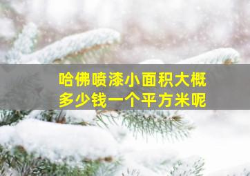 哈佛喷漆小面积大概多少钱一个平方米呢