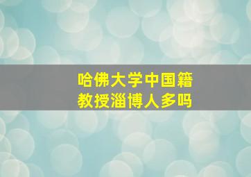 哈佛大学中国籍教授淄博人多吗