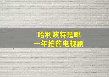 哈利波特是哪一年拍的电视剧