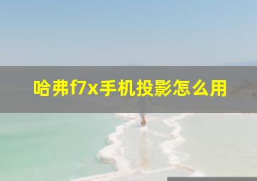 哈弗f7x手机投影怎么用