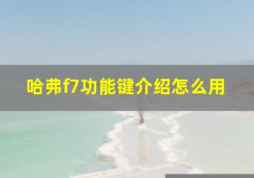 哈弗f7功能键介绍怎么用